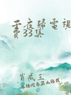 子夜归电视剧免费33集