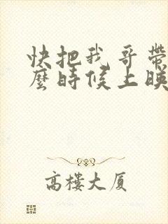 快把我哥带走什么时候上映