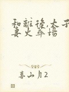 和离后,太子追妻火葬场