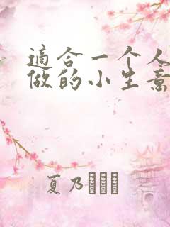 适合一个人在家做的小生意