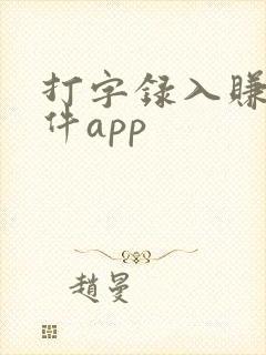 打字录入赚钱软件app