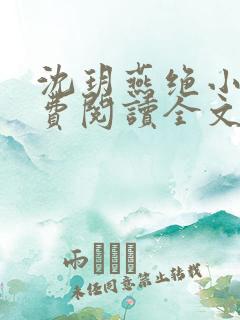 沈玥燕绝小说免费阅读全文最新章节