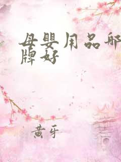 母婴用品哪些品牌好