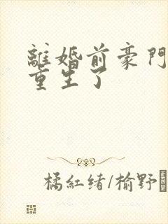 离婚前豪门老公重生了