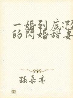 一婚到底:陆少的闪婚甜妻
