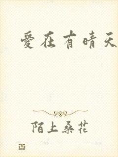 爱在有晴天