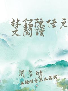 林铭陈佳免费全文阅读