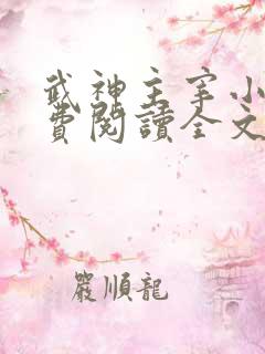 武神主宰小说免费阅读全文无弹窗