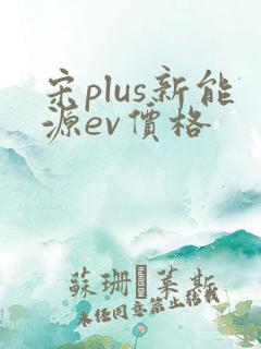 宋plus新能源ev价格