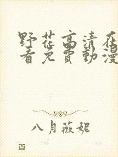 野花高清在线观看免费动漫版