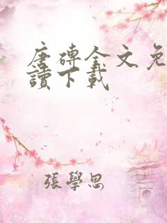 唐砖全文免费阅读下载