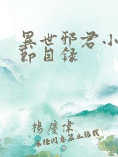 异世邪君小说章节目录