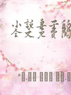 小说妻子的秘密全文免费阅读全文