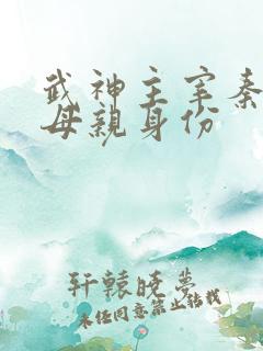 武神主宰秦尘的母亲身份