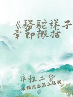 《骆驼祥子》各章节概括