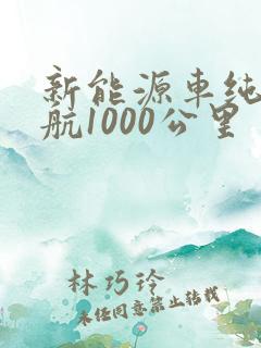 新能源车纯电续航1000公里