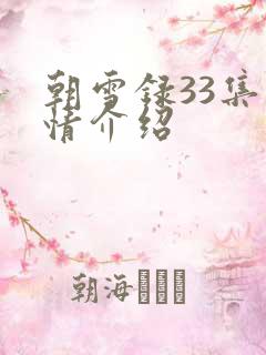 朝雪录33集剧情介绍