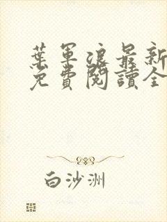 叶军浪最新章节免费阅读全文下载