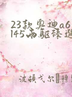 23款奥迪a6l45两驱臻选动感配置