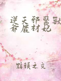 逆天邪医兽黑王爷废材妃