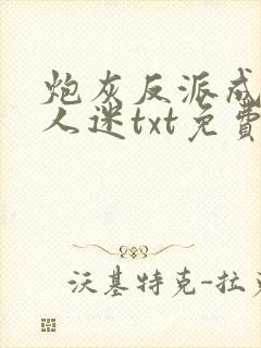 炮灰反派成了万人迷txt免费