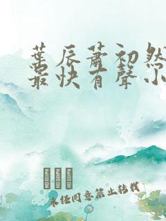 叶辰萧初然更新最快有声小说