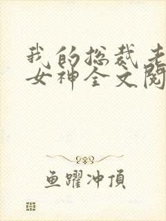 我的总裁老婆是女神全文阅读