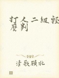 打人二级轻伤怎么判