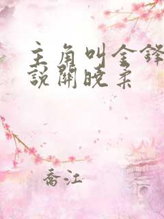 主角叫金锋的小说关晓柔
