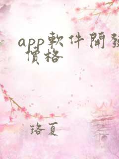 app软件开发 价格