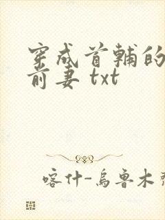 穿成首辅的炮灰前妻 txt