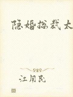隐婚总裁太狼性