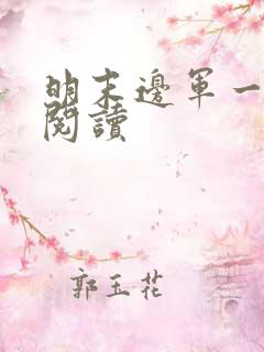 明末边军一小兵阅读