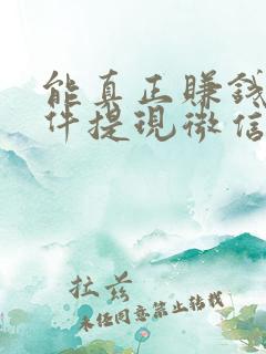 能真正赚钱的软件提现微信