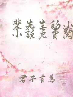 裴先生的小可怜小说免费阅读全文