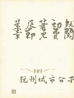 叶辰萧初然最新章节免费阅读下