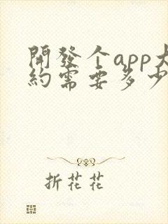 开发个app大约需要多少钱