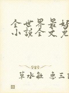 全世界最好的你小说全文免费阅读