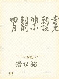 回到明朝当王爷月关小说免费阅读全文无删减