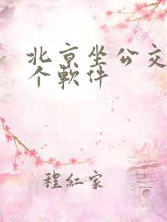 北京坐公交用哪个软件