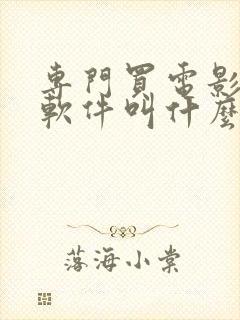 专门买电影票的软件叫什么