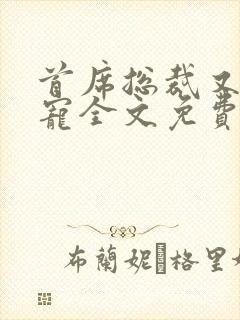 首席总裁又甜又宠全文免费阅读