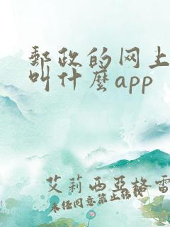 邮政的网上银行叫什么app