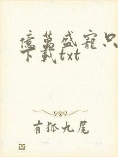 亿万盛宠只为你下载txt