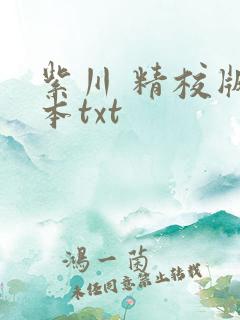 紫川 精校版全本txt