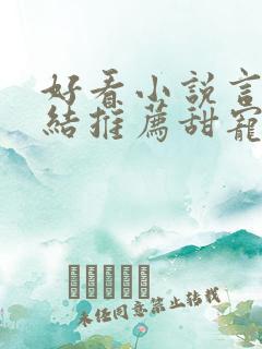 好看小说言情完结推荐甜宠文