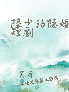 陆少的隐婚罪妻短剧