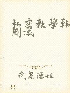 私密教学韩漫无删减