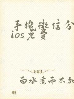 手机微信分身版ios免费