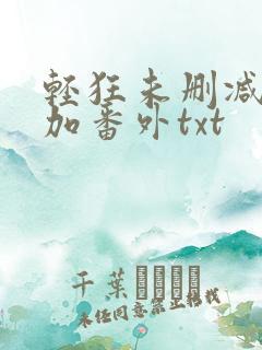 轻狂未删减完结加番外txt